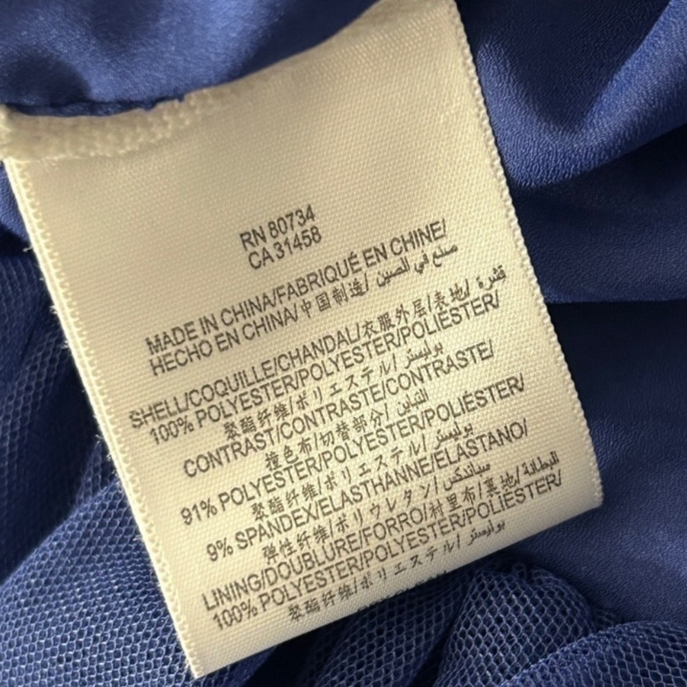 BCBGMAXAZRIA Dark Cobalt “Roe” One-Shoulder Dress | Size 2 | New Without Tags - Picture 15 of 15